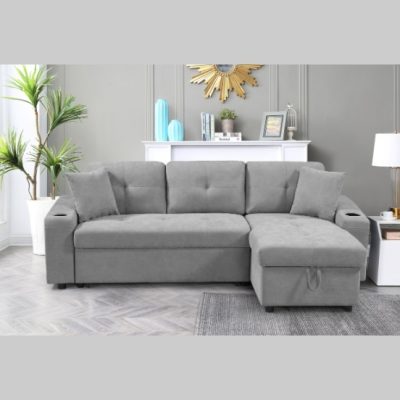 Convertible Sectional Sofa With Armrest Storage - Image 8