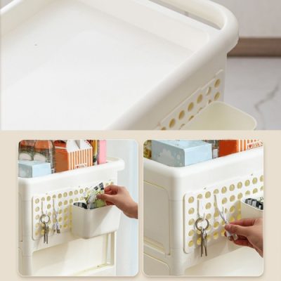 Storage Stroller - 4 Layer, Storage For Bedroom, Living Room, Kitchen,restroom,Flexible To Move, Can Put Toys, Snacks, Tools, Pet Supplies,PP Material Is Safe And Durable - Image 10