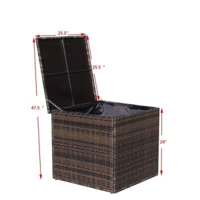 Wicker Patio Furniture Storage Box - Image 8