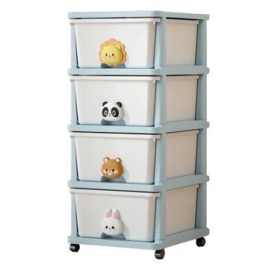 Drawer Storage Rack - 4 Drawers - 4 Layer, Flexible Mobility With Wheels,Wardrobe Storage Organization, Books, Toys, Miscellaneous Storage Rack Suitable For Study, Bedroom, Living Room, Dormitory, Etc - Image 8