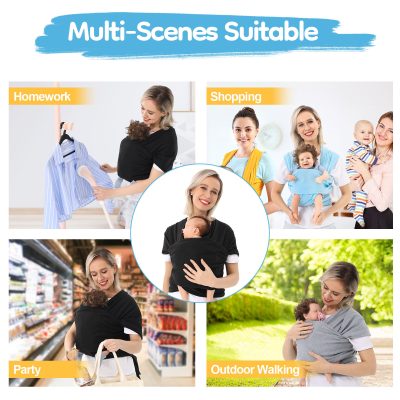 Baby Carrier Front Wrap Scarf Baby Carrier Bag Multi-functional Baby Carrier Front And Back Dual - Image 2