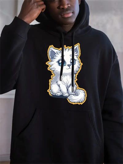 Autumn And Winter Pullover Fashionable Long Sleeved Hoodie For Men - Image 2