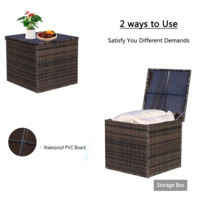 Wicker Patio Furniture Storage Box - Image 4