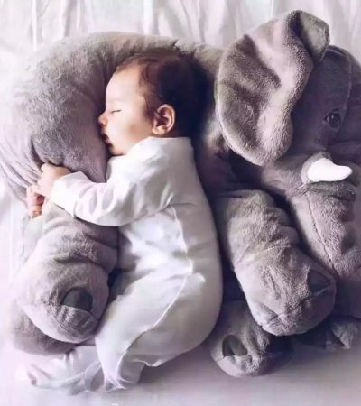 Soft Comfort Elephant Plush Toy  Accompany Sleeping Baby Sleep Child Pillow Leather Shell