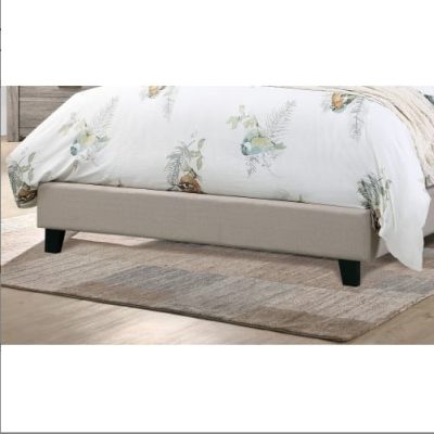 Contemporary 1pc Queen Size Bed Adjustable HB Light Brown Polyfiber Tufted Upholstered Wooden Bedframe Bedroom Furniture - Image 5