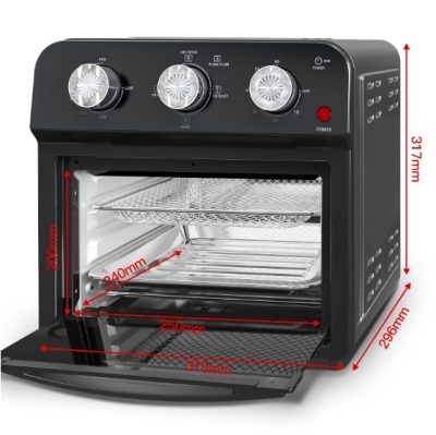 12.5 Qt Air Fryer With Advanced Multi Function Cooking Grill, Air Fry, Defrost, Bake, Presets For French Fries, Pizza, Chicken, Fish, And Toast, Dual Knob Control - Image 5
