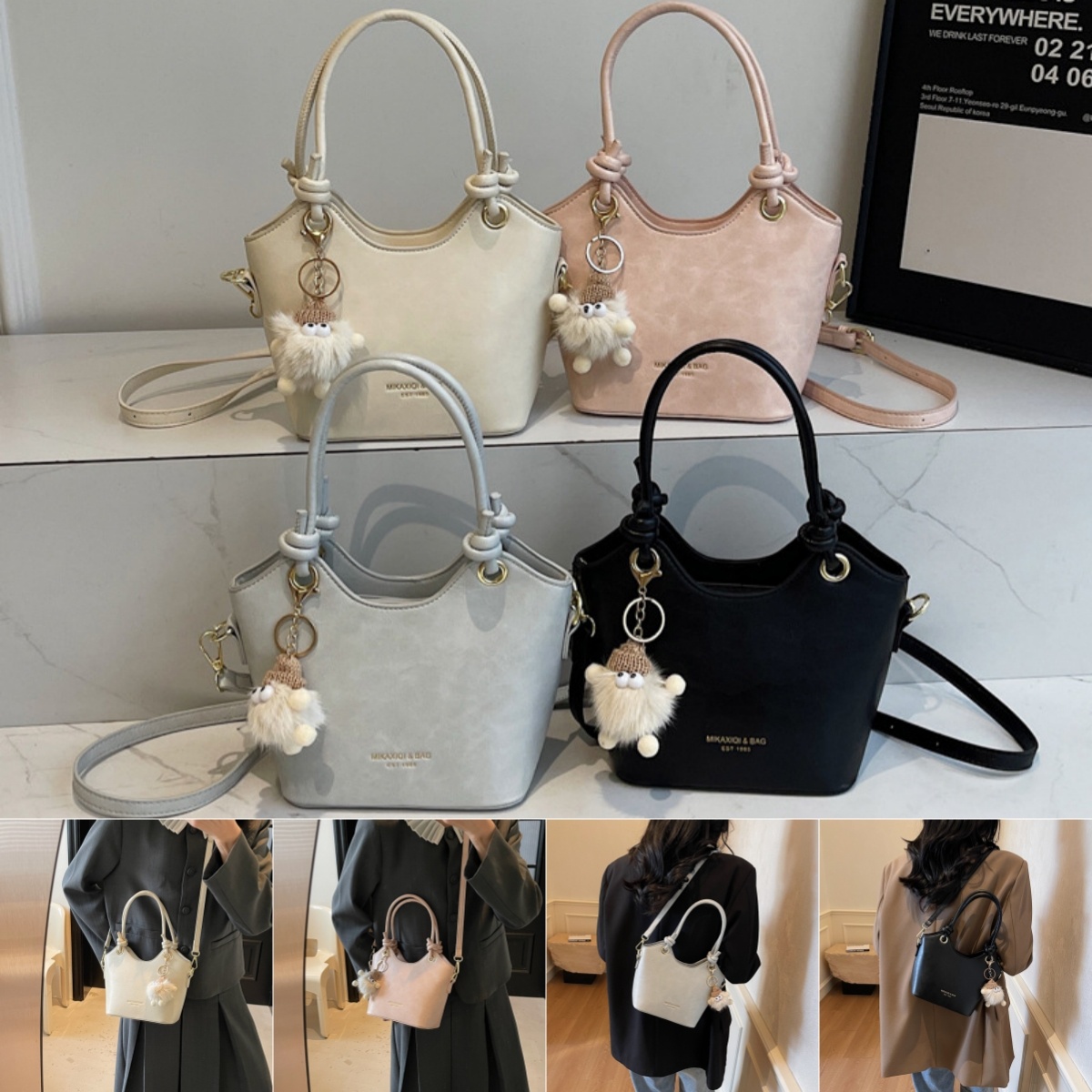 Sweet Style Zipper PU Square Women’s Shoulder Crossbody Bag Solid Color Popular Commuting Fashion Small Square Bags