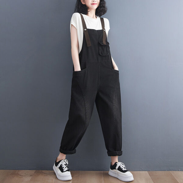 Women's Korean Version Of The New Spot Strap Spring Jeans - Image 6