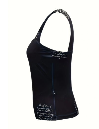 Ladies' V-neck Printed Fashionable Casual Camisole Vest - Image 3