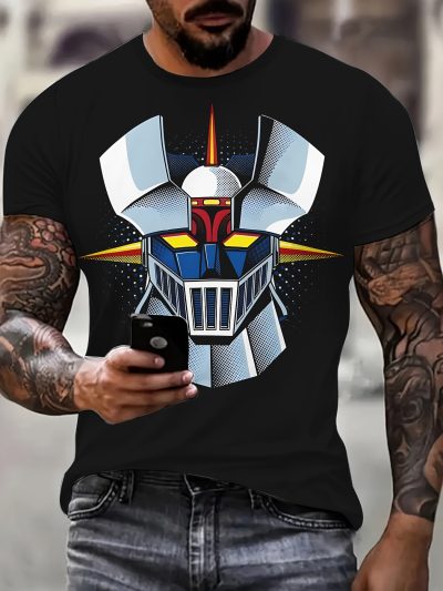 Men's T-shirt, Summer Creative 3D Printing, Round Neck Short Sleeved, Casual Daily Wear, Soft Elastic Fabric - Image 4