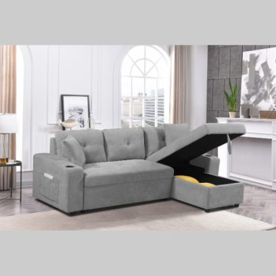 Convertible Sectional Sofa With Armrest Storage - Image 6