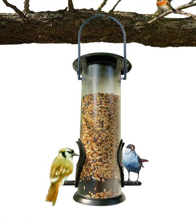 Pet Bird Feeder Feed Station Hanging Garden Plastic Birds Food Dispenser Feeders Outdoor Tree Garden Decoration
