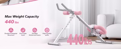 MERACH Ab Machine Adjustable Trainer Workout Foldable Knee Protection Abdominal Exercise Machine Core Ab Exercise System Trainer - Image 12