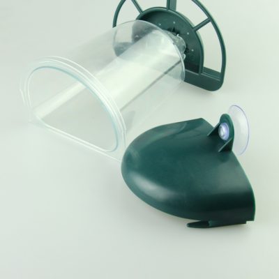 Transparent Plastic Suspension Type Automatic Bird Feeder With Cover - Image 3