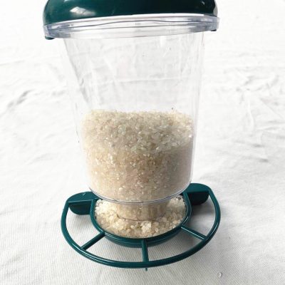 Transparent Plastic Suspension Type Automatic Bird Feeder With Cover - Image 2