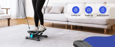 MERACH Mini Stepper for Exercise Twist Stair Stepper 330LBS Capacity Stepper Exercise Equipment with Resistance Band for Fitness - Image 6
