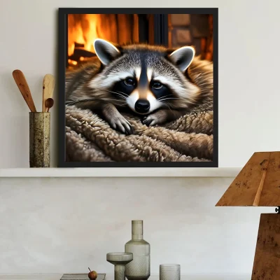5D DIY Full Round Drill Diamond Painting Animal Kit Home Decor Art Craft 30x30cm