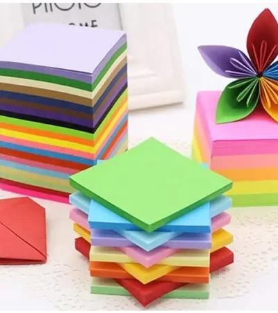 100pcs Origami Square Paper Double Sided Folding Lucky Wish Paper Crane Craft Paper DIY Arts Crafting Colorful Scrapbooking