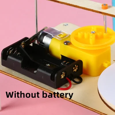 DIY Kids Creative Assembled Wooden Electric Plotter Kit Model Automatic Painting Drawing Robot Science Physics Experiment Toy - Image 3