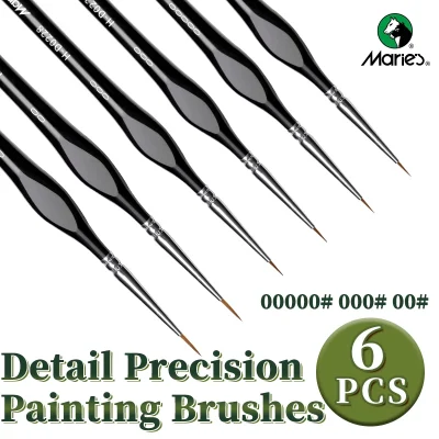 3/6pcs Marie's Micro Paint Brushes,Miniature Paintbrushes with Triangular Handles for Acrylic,Craft,Models,Mini Figure,Rock - Image 7