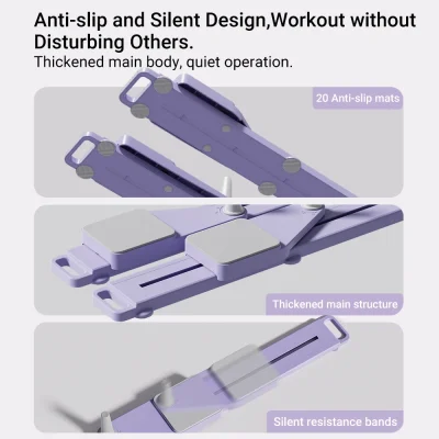 2-in-1 Abs & Ski Board - Portable Core/Leg Trainer, Split Pilates-Reformer for Home Gym, Lightweight Full-Body Fitness - Image 6