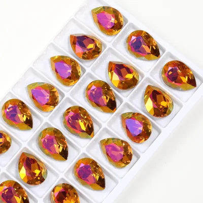 7x10mm 4320 Pear Drop Rhinestones Glitter K9 Glass Crystal Strass Glue on Nails Art Crafts Supplies Jewelry Making Accessories - Image 7