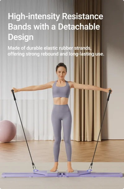 2-in-1 Abs & Ski Board - Portable Core/Leg Trainer, Split Pilates-Reformer for Home Gym, Lightweight Full-Body Fitness - Image 8