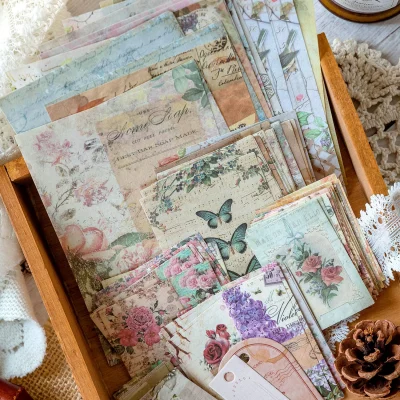 100 pcs Vintage Aesthetic material paper Scrapbooking Set Planner hand made Diary Album compilation Junk Journal Supplies - Image 5