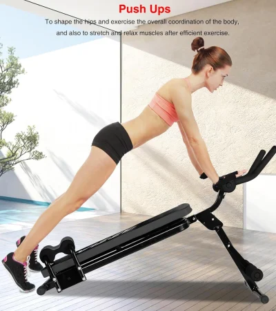 Ab Workout Equipment Machine for Stomach Workout Foldable Abdominal Trainer Home Gym Adjustable Ab Exercise