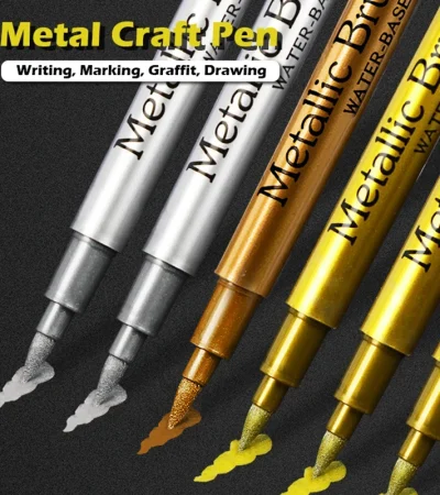 2/1Pc Brush Metallic Marker Pens Gold Silver Color Permanent Art Marker For Manga Crafts Scrapbooking School Stationery Supplies
