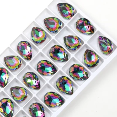 7x10mm 4320 Pear Drop Rhinestones Glitter K9 Glass Crystal Strass Glue on Nails Art Crafts Supplies Jewelry Making Accessories - Image 8
