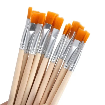 10Pcs Drawing Brush Wood Handle Painting Pen Hook Line Pen Paint Brushes Calligraphy Watercolor Art Supplies - Image 2