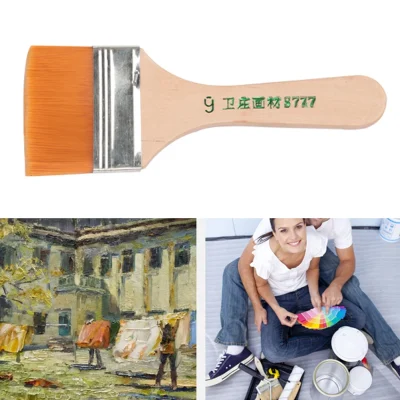 Nylon Paint Brush Smooth Wooden Handle Watercolor Brushes 12 Sizes High Quality For Acrylic Oil Painting School Art Supplies - Image 3