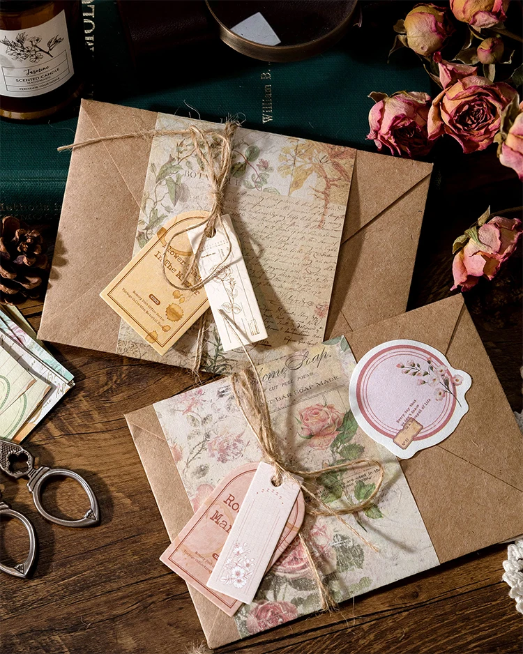 100 pcs Vintage Aesthetic material paper Scrapbooking Set Planner hand made Diary Album compilation Junk Journal Supplies