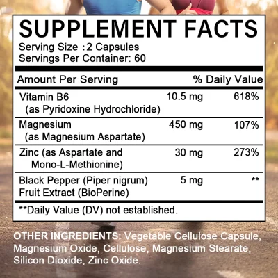 Zinc + Magnesium - Helps Maintain Healthy Nerves and Muscles, Improves Energy, Vitality, and Fights Daily Stress and Fatigue - Image 6