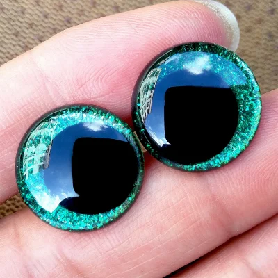 20pcs 18mm Eccentric-Pupil Glitter Flat Safety Eyes For Crochet Toys Amigurumi Crafts DIY Funny Toy Eyes Animal Doll Accessories - Image 5
