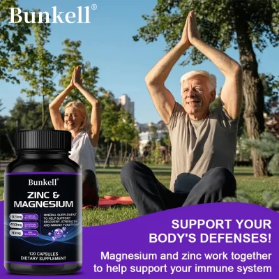 Zinc + Magnesium - Helps Maintain Healthy Nerves and Muscles, Improves Energy, Vitality, and Fights Daily Stress and Fatigue - Image 2