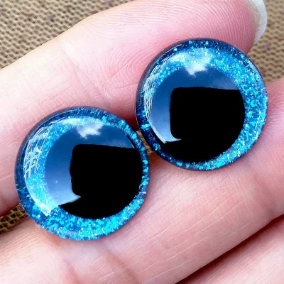 20pcs 18mm Eccentric-Pupil Glitter Flat Safety Eyes For Crochet Toys Amigurumi Crafts DIY Funny Toy Eyes Animal Doll Accessories - Image 4