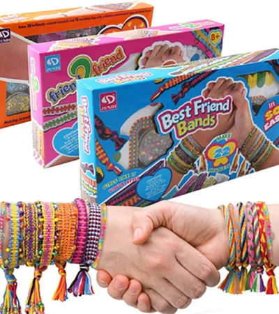 Girls DIY Bracelet Making Kit Jewellery Making Kit Arts for Kids Friendship Craft Kit for 5-12 Years Old Kid Girls toys gift