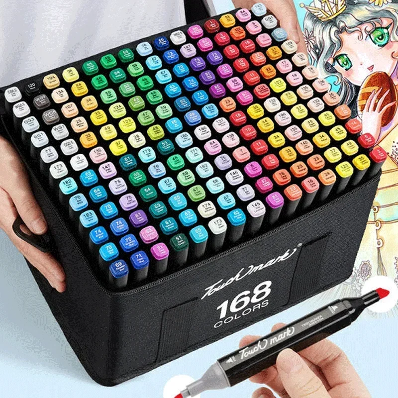 Colores Markers Brush Pens Set Painting Drawing Highlighter School Art Supplies for Artist Korean Stationery
