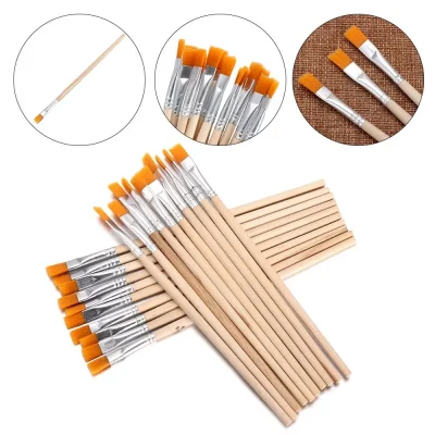10Pcs Drawing Brush Wood Handle Painting Pen Hook Line Pen Paint Brushes Calligraphy Watercolor Art Supplies - Image 3