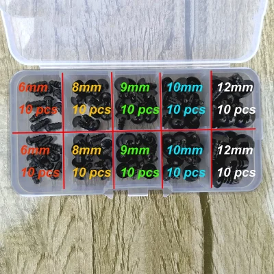 100pcs Black Plastic Safety Eyes For Toys Amigurumi Diy Kit Crafts TeddyBear Soft Toy Eye 6mm 8mm 12mm Toy Eyes Doll Accessories - Image 4