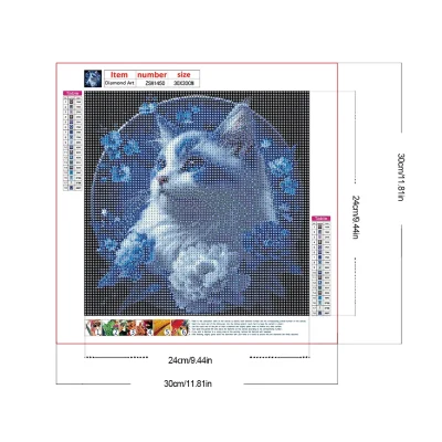 5D DIY Full Round Drill Diamond Painting Animal Kit Home Decor Art Craft 30x30cm - Image 5