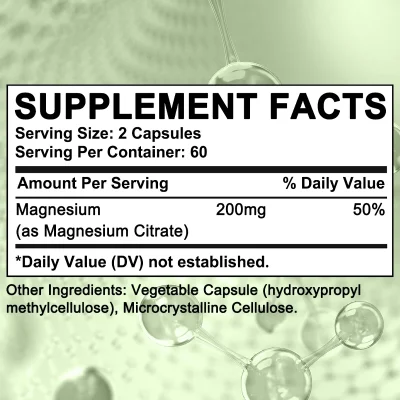 Magnesium Citrate Supplement - Supports Heart, Cardiovascular, Immune Health, Energy Metabolism, Gut Digestion - Image 6