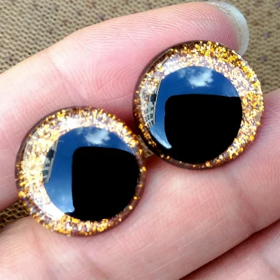 20pcs 18mm Eccentric-Pupil Glitter Flat Safety Eyes For Crochet Toys Amigurumi Crafts DIY Funny Toy Eyes Animal Doll Accessories - Image 6