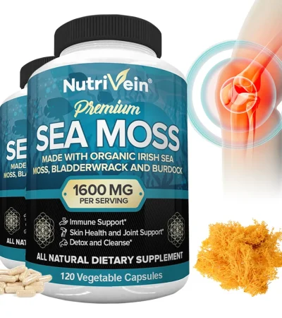 Vegetarian Organic Sea Moss Supports Immune System, Joint Health Intestinal Cleansing Detoxification & Cleansing Skin Supplement