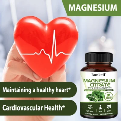 Magnesium Citrate Supplement - Supports Heart, Cardiovascular, Immune Health, Energy Metabolism, Gut Digestion