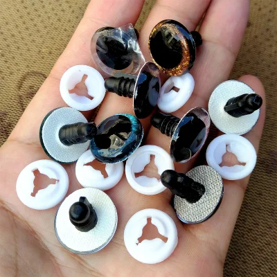 20pcs 18mm Eccentric-Pupil Glitter Flat Safety Eyes For Crochet Toys Amigurumi Crafts DIY Funny Toy Eyes Animal Doll Accessories - Image 2