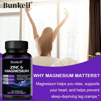 Zinc + Magnesium - Helps Maintain Healthy Nerves and Muscles, Improves Energy, Vitality, and Fights Daily Stress and Fatigue - Image 3