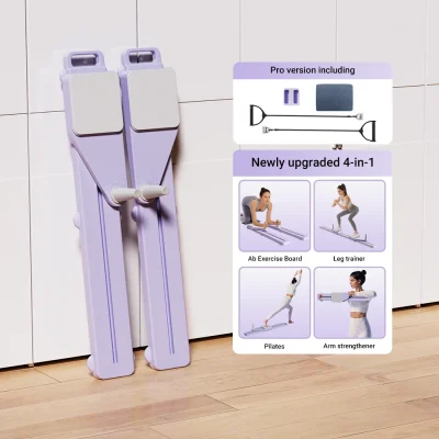 2-in-1 Abs & Ski Board - Portable Core/Leg Trainer, Split Pilates-Reformer for Home Gym, Lightweight Full-Body Fitness - Image 2